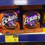 Cadbury Chocolate Orange Eclairs 166g share bag