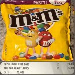 M&M's (Peanut) 1kg Party Pouch
