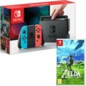 Nintendo Switch Neon Red Blue + Legend Of Zelda Breath Of The Wild