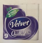 Velvet Quilted Toilet Rolls 5 x 9 Packs (45 Rolls) £10.78 @ Costco