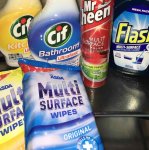 Various cleaning products reduced at Asda inc Asda CBY multi surface anti bac wipes (40 wipe pack) and Flash multi surface concentrated cleaner mega pack (885ml)