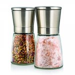 Elegant Salt and Pepper Grinder Set with Matching Stand Sold by Twinz Products