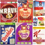 Tesco Cereal Deals - Ready Brek 450g Weetabix Ready Brek 450g £1, Frosted Shreddies 500g £1.24, Chocolate Cheerios 330g £1.24, Shredded Wheat 475g £1.24, Krave £1.39, 22 Pack Quaker Oat So Simple Porridge £1.99, Kellogg's Special K Nourish £1.99