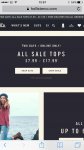 HOLLISTER : All sale tops under £17.99 and FREE DELIVERY ON ALL ORDERS - 10% discount on top for signing upto newsletter