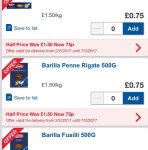 Barilla italian pasta 500g boxes