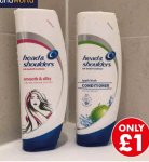 Head and shoulders shampoo and conditioner 400ml rrp £4.98 £1.00 @ poundworld