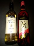 Hardys VR Rose and Connubio Pinot Grigio blush