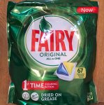 Fairy Original" Ultra Power All in One" dishwasher capsules 67 pack - B&M - That's 10.44p
