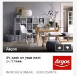 Nationwide Rewards - 8% back on your next purchase at Argos