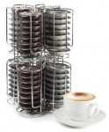 Coffee Pod Holder Revolving Capsule Stand for Tassimo, Dolce Gusto & Nespresso (holds upto 32/64 pods depending on brand)