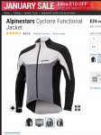 Alpinestars Cyclone Functional Jacket Cycling winter jacket s-xl across 2 colours black or white cool grey