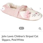 Children's Striped Cat Slippers