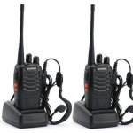 2 x Rechargeable Two Way Radios UHF 400-470MHz 16CH With Earpieces Sold by QJ trade