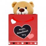 Morrisons Valentines Bear with Gift Bag