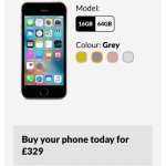 iphone SE Reduced £329.00 on giffgaff