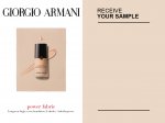  Free sample of Giorgio Armani power fabric foundation