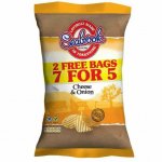 SEABROOK CHEESE & ONION CRISPS 7 FOR 5 PK