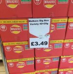 Walkers variety crisps 40*25g