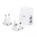 Anker 27W 4-Port USB Wall Charger PowerPort 4 Lite with Interchangeable UK and EU Plugs £9.99 Prime or £13.98 non prime @ Amazon Deal of the Day