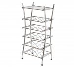 HOME Metal Wine Rack with Glass Shelf (holds 15 bottles) C&C