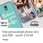 Free personalised phone skin too