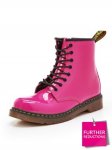 Dr Martens Older Kids Pink Patent Lace Boots