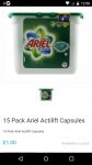 15 Pack Ariel Actilift Capsules £1.00 @ Poundshop