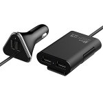 JETech Car Charger 48 W 9.6 A 4-Port USB Charger Car Charger Cigarette Lighter For Front (2-USB 4.8 A) Back Seat (2-USB 4.8 A) - sold by JETech, fulfillled by