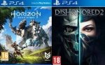 Horizon: Zero Dawn + Dishonored 2 PS4 inc. delivery
