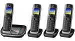 Panasonic KX-TGJ324EB Quad Handset Cordless Home Phone with Nuisance Call Blocker and LCD Colour Display