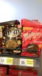 M&Ms and Maltesers cookies