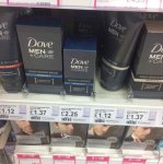 Various Dove men's care products