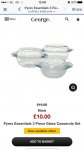 3 Pyrex casserole dishes