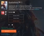 BATTLEFIELD 1 (PC) Standard Edition - Origin (£22.49 With Access Sub)