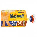 800g Kingsmill 2 loaves @ tesco (50/50, wholemeal or white, medium or thick)