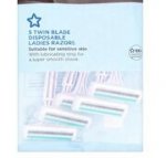 Superdrug Twin Blade Sensitive Disposable Razor x5: buy1 get 2nd 10 (C&C/free delivery for members) easy sign up at checkout