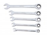 POWERFIX 5 piece Ring Ratchet Spanner Set