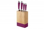 ColourMatch 4 Piece Knife Block Set - Purple Fizz