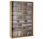 Oak Effect Sliding Glass Door Unit