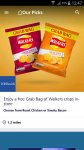 free bag of Crisps at WhSmith for o2 priority customers