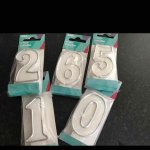 Asda numeral birthday candles instore