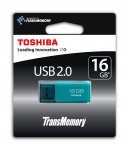 Toshiba TransMemory 16GB U202 USB 2.0 Flash Drive - Aqua Blue - Moby Memory