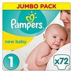 Pampers New Baby Size 1 nappies pack of 72 prime