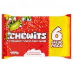 Chewits 6 pack strawberry flavour a pack