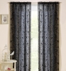 Nightingale Voile Slot Top Curtain Black