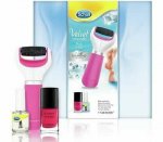 Diamond crystals Velvet Smooth Electronic Foot File gift set with 2x nail polish