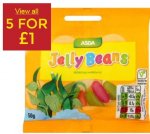 Jelly Beans 5x50gr bags for £1.00 @ Asda