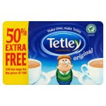 Tetley tea bags 160 + 50% extra free = 240