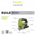 Guild Variable Speed Jigsaw - 710W with 2yr warranty (68 Reviews)
