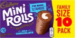 Cadbury Mini Rolls - Milk Chocolate or Raspberry (10 in a Pack)